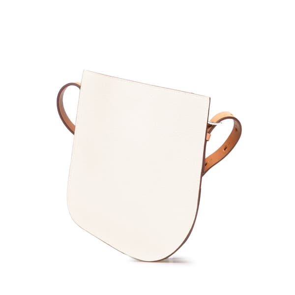 Pre-owned Hermès Togo Perspective Cavaliere 21 White