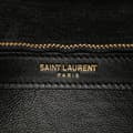 Miniatyrbild 5 av 10: Pre-owned Saint Laurent Metallic Grain De Poudre Monogram Sulpice Chain Wallet Gold