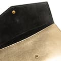 Miniatyrbild 10 av 10: Pre-owned Saint Laurent Metallic Grain De Poudre Monogram Sulpice Chain Wallet Gold