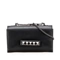 Miniatyrbilde 1 av 10: Pre-owned Valentino Nappa Rockstud Va Va Voom Clutch on Chain Black