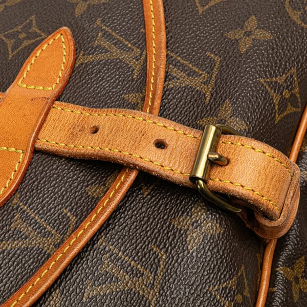 Pre-owned Louis Vuitton Monogram Saumur 30 Brown