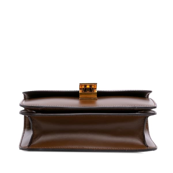 Pre-owned Celine Teen Calfskin Classic Box Brown
