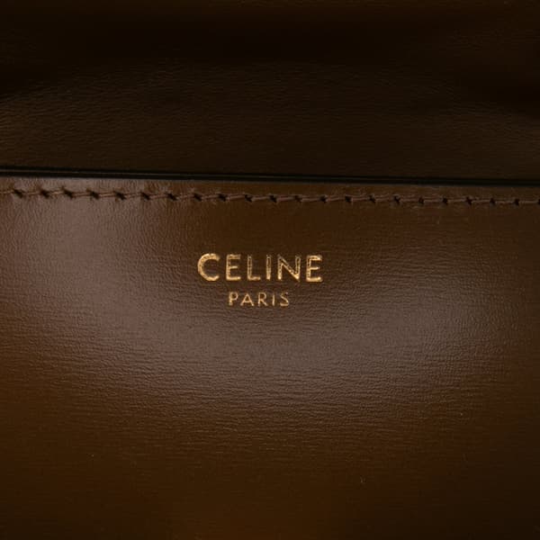 Pre-owned Celine Teen Calfskin Classic Box Brown