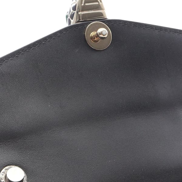 Pre-owned Bvlgari Small Patent Serpenti Forever Crossbody Black