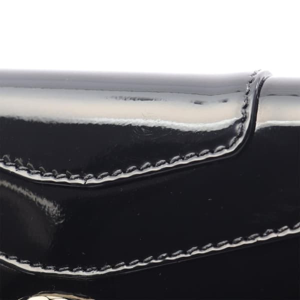 Pre-owned Bvlgari Small Patent Serpenti Forever Crossbody Black