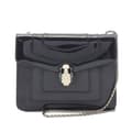 Miniatyrbilde 1 av 9: Pre-owned Bvlgari Small Patent Serpenti Forever Crossbody Black