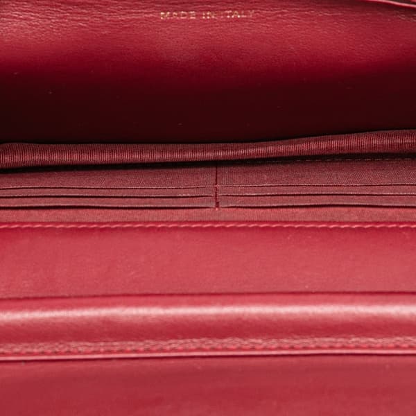 Pre-owned Chanel Quilted Caviar Boy Wallet on Chain Red
