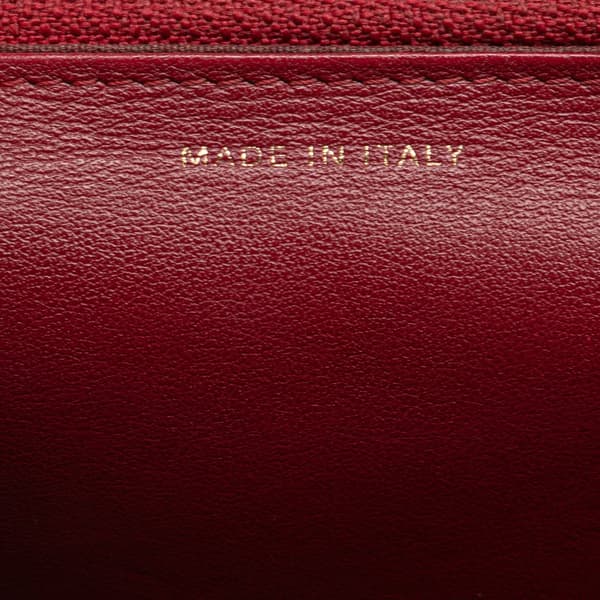 Pre-owned Chanel Quilted Caviar Boy Wallet on Chain Red