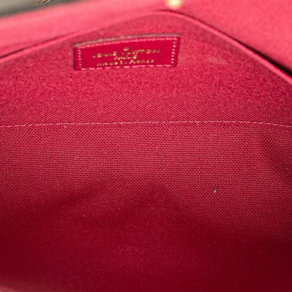 Pre-owned Louis Vuitton Monogram Pochette Felicie Brown
