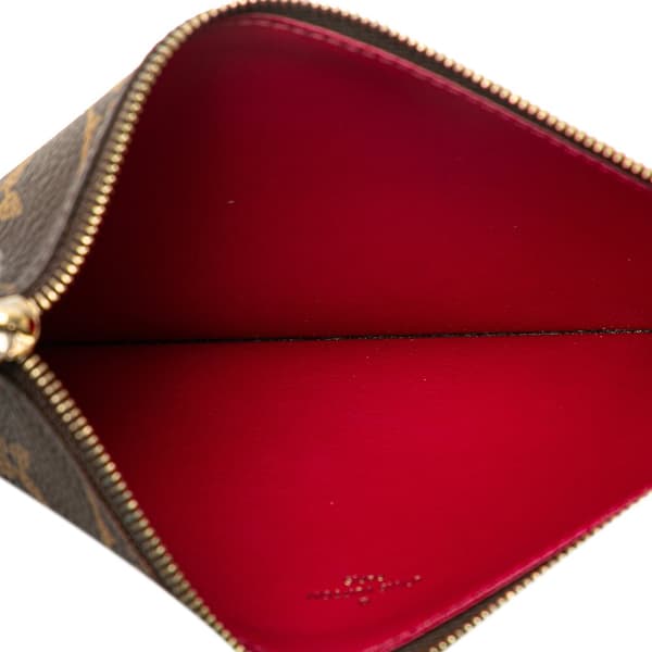 Pre-owned Louis Vuitton Monogram Pochette Felicie Brown