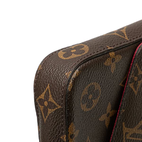 Pre-owned Louis Vuitton Monogram Pochette Felicie Brown