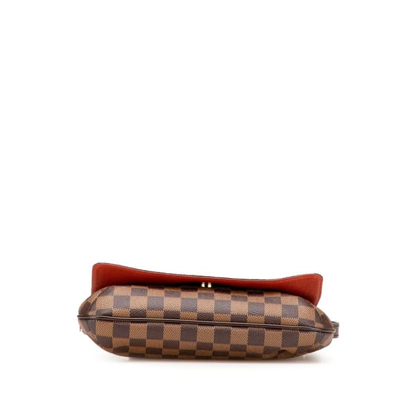 Pre-owned Louis Vuitton Damier Ebene Musette Tango Long Strap Brown