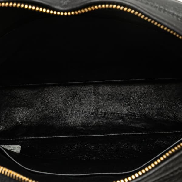 Pre-owned Chanel Small CC Quilted Lambskin Tassel Flap Camera Bag Black