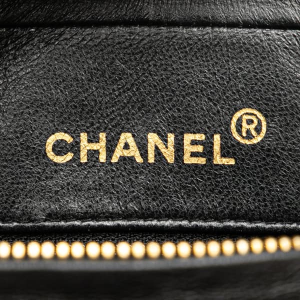 Pre-owned Chanel Small CC Quilted Lambskin Tassel Flap Camera Bag Black