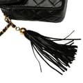 Pikkukuva 9 / 10: Pre-owned Chanel Small CC Quilted Lambskin Tassel Flap Camera Bag Black