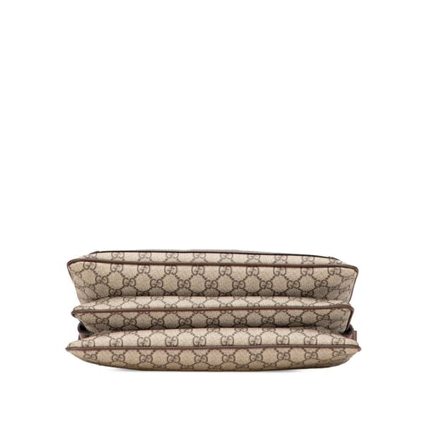 Pre-owned Gucci Medium GG Supreme Ophidia Crossbody Brown