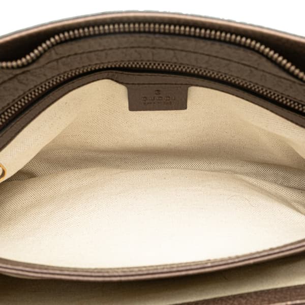 Pre-owned Gucci Medium GG Supreme Ophidia Crossbody Brown