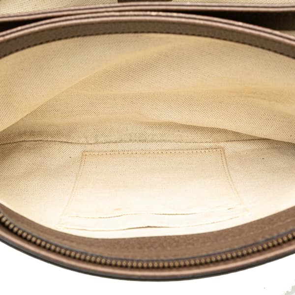 Pre-owned Gucci Medium GG Supreme Ophidia Crossbody Brown