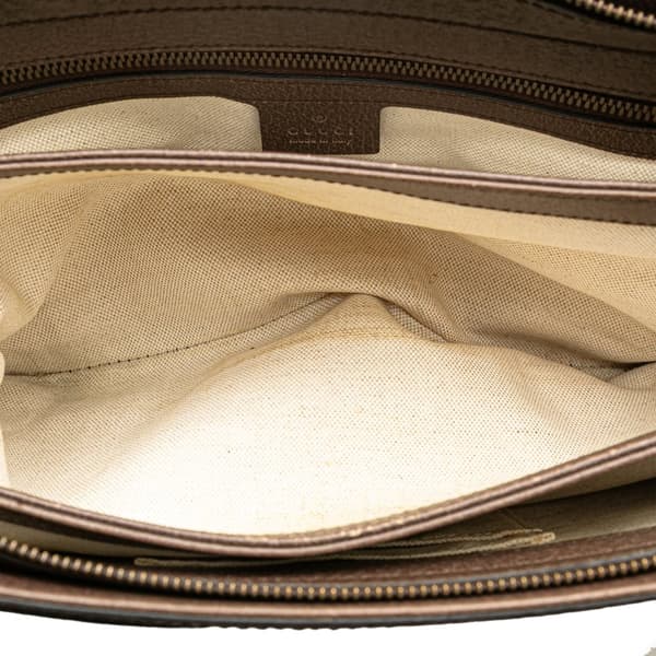 Pre-owned Gucci Medium GG Supreme Ophidia Crossbody Brown