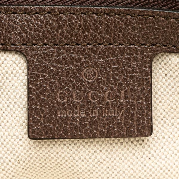 Pre-owned Gucci Medium GG Supreme Ophidia Crossbody Brown