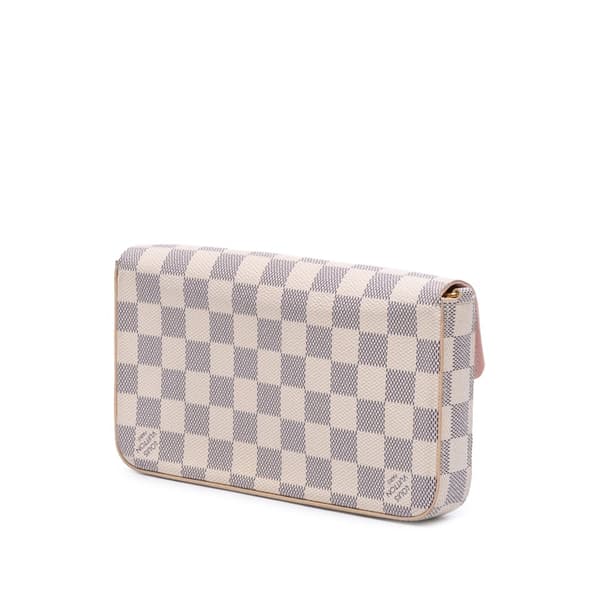 Pre-owned Louis Vuitton Damier Azur Pochette Felicie White