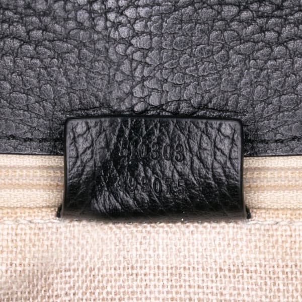 Pre-owned Gucci Medium Dollar Calfskin Interlocking G Crossbody Black