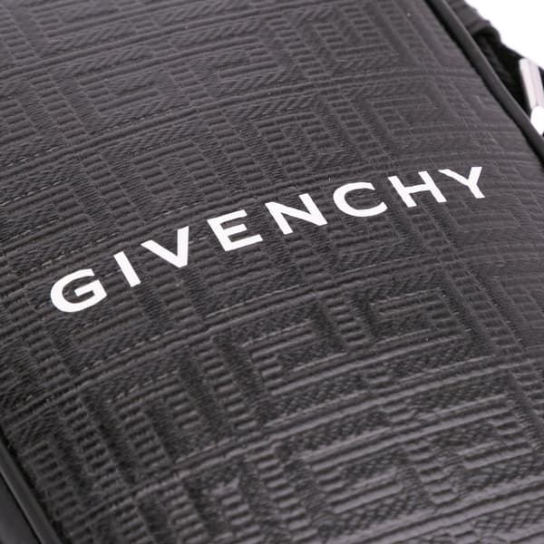Pre-owned Givenchy Coated Canvas G Essentials 4G Phone Pouch Black
