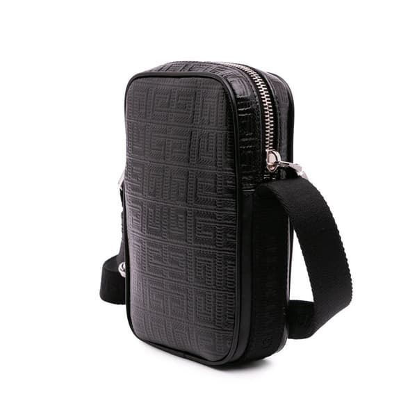Pre-owned Givenchy Coated Canvas G Essentials 4G Phone Pouch Black