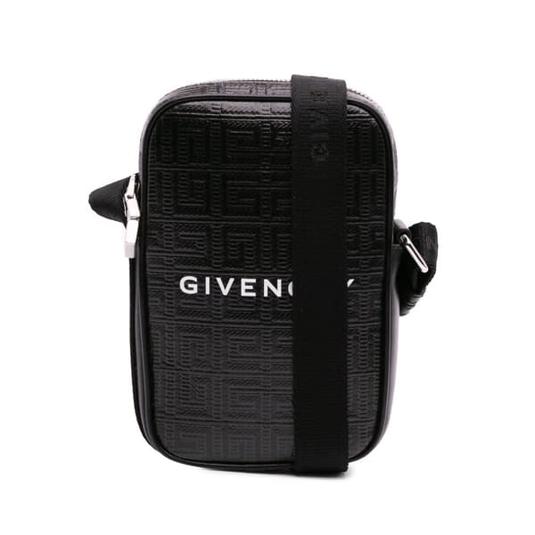 Pre-owned Givenchy Coated Canvas G Essentials 4G Phone Pouch Black