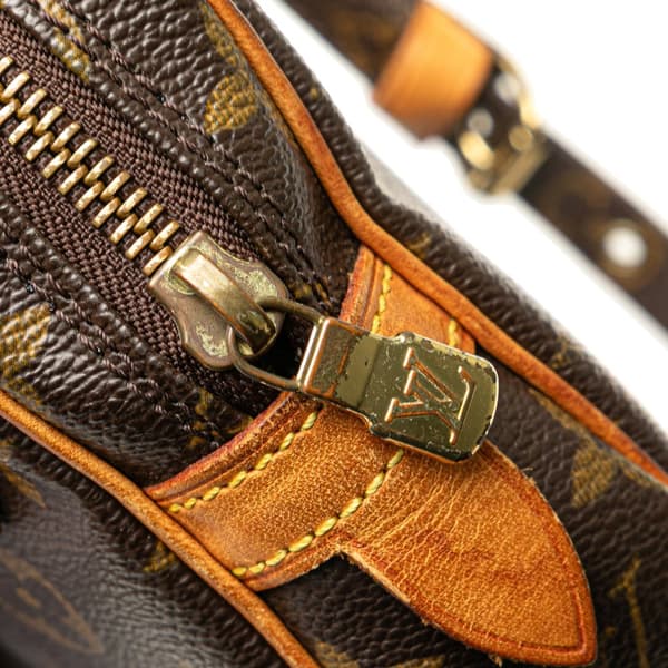 Pre-owned Louis Vuitton Monogram Pochette Marly Bandouliere Brown