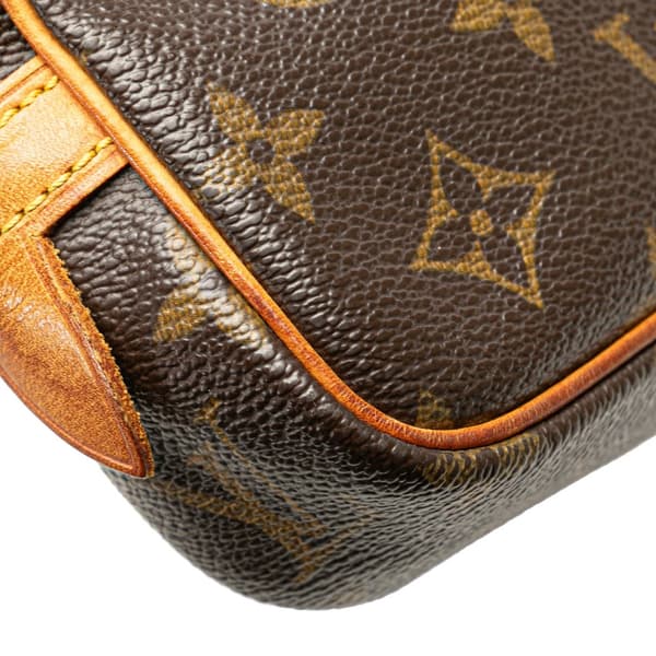 Pre-owned Louis Vuitton Monogram Pochette Marly Bandouliere Brown