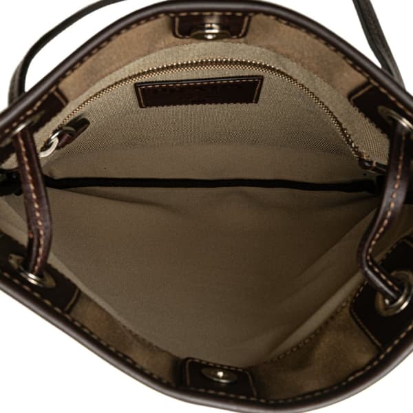 Pre-owned Prada Canvas Canapa Logo Crossbody Brown