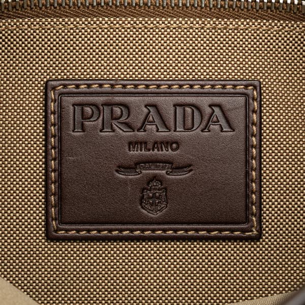 Pre-owned Prada Canvas Canapa Logo Crossbody Brown