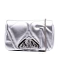Miniatyrbild 1 av 8: Pre-owned Alexander McQueen Mini Leather The Seal Chain Crossbody Silver