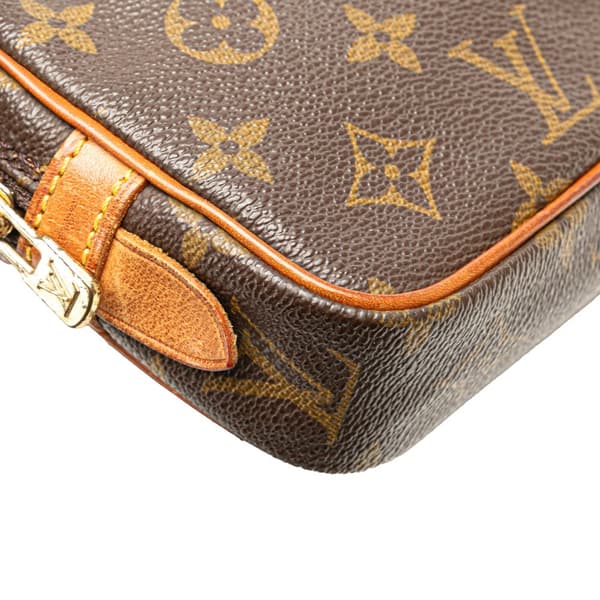 Pre-owned Louis Vuitton Monogram Pochette Marly Bandouliere Brown