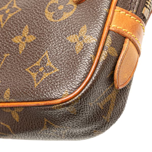 Pre-owned Louis Vuitton Monogram Pochette Marly Bandouliere Brown