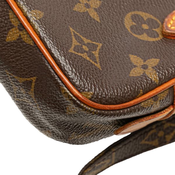 Pre-owned Louis Vuitton Monogram Pochette Marly Bandouliere Brown
