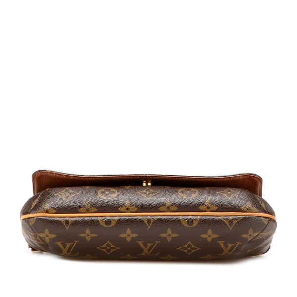 Pre-owned Louis Vuitton Monogram Musette Tango Long Strap Brown