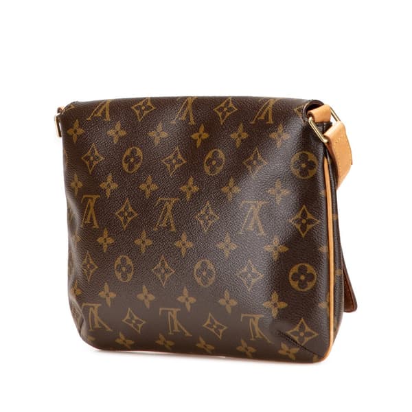 Pre-owned Louis Vuitton Monogram Musette Tango Long Strap Brown