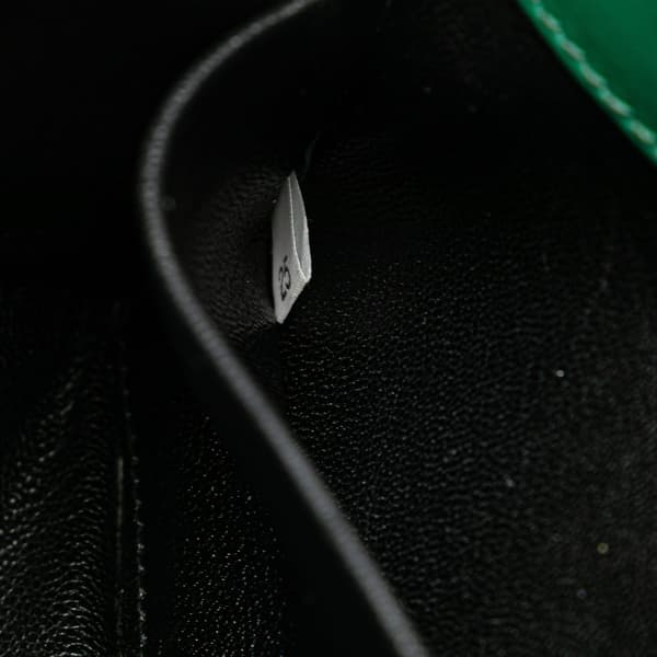 Pre-owned Prada Saffiano Trimmed City Calf Crystal Cahier Crossbody Green
