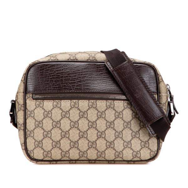 Pre-owned Gucci GG Supreme Crossbody Brown