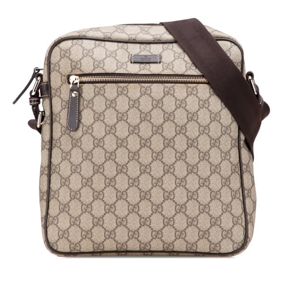 Pre-owned Gucci GG Supreme Crossbody Brown
