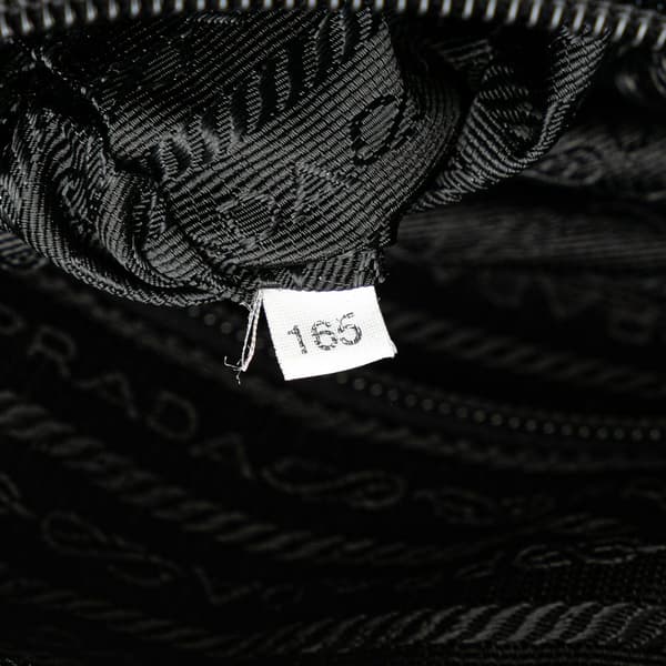 Pre-owned Prada Tessuto Zip Buckle Messenger Bag Black