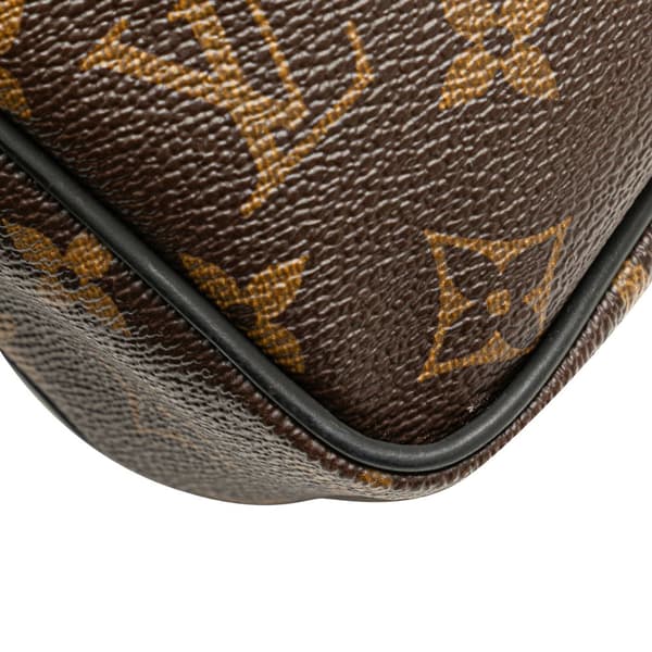Pre-owned Louis Vuitton Monogram Macassar Porte Documents Voyage Brown