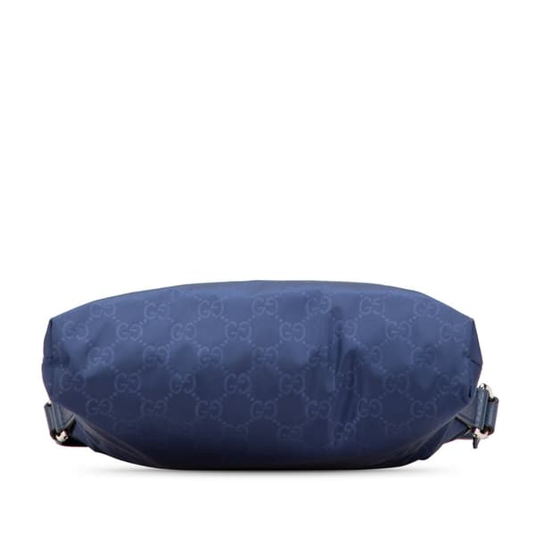 Pre-owned Gucci GG Nylon Flat Messenger Bag Blue