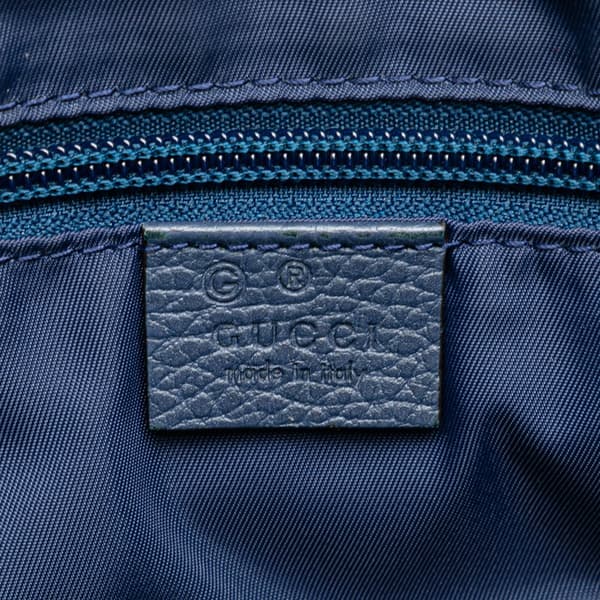 Pre-owned Gucci GG Nylon Flat Messenger Bag Blue