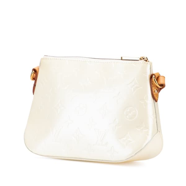 Pre-owned Louis Vuitton Monogram Vernis Minna Street White