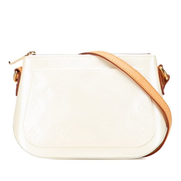 Pre-owned Louis Vuitton Monogram Vernis Minna Street White