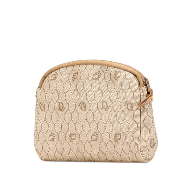 Pre-owned Dior Honeycomb Coated Canvas Chain Crossbody Brown