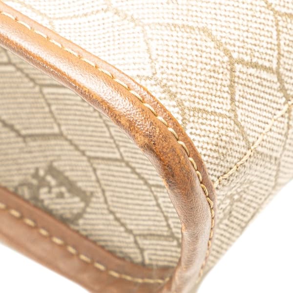Pre-owned Dior Honeycomb Coated Canvas Business Bag Brown